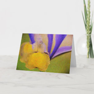 Nederländska Iris Abstrakt Impressionist Art Note Kort