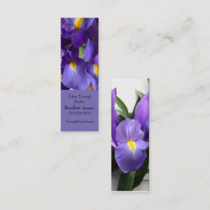 Nederländska iris bouquet-bokmärke mini visitkort