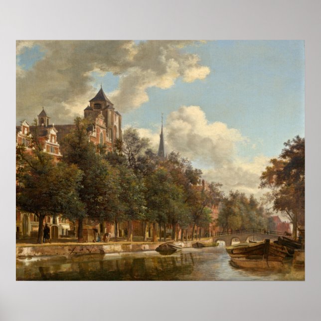 Nederländska kanalen - Jan van der Heyden Fine Art Poster (Framsidan)