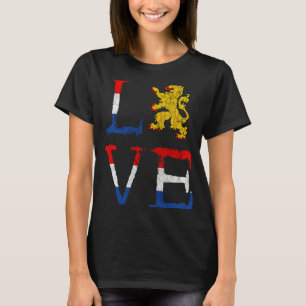 Nederländska Kärlek Holland Kärlek Oranje Lejon Va T Shirt