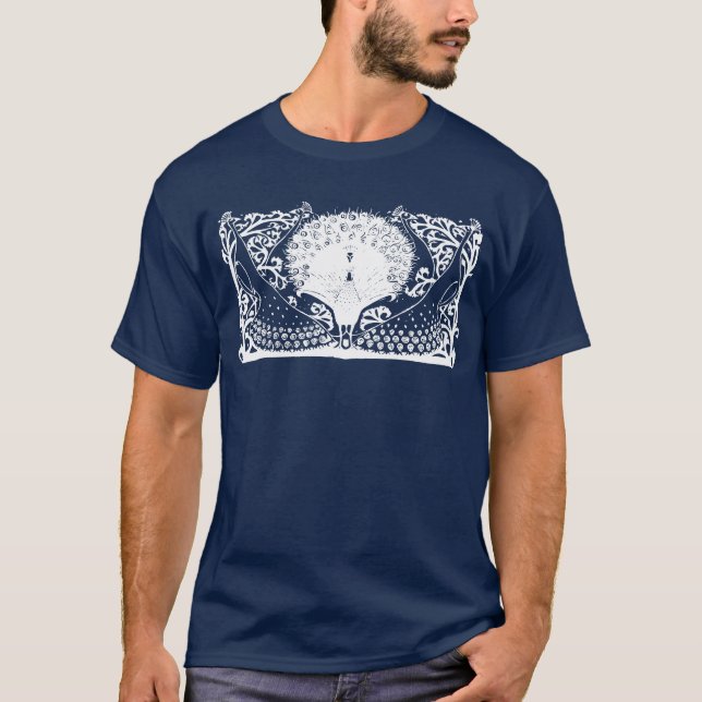 Nederländska konst & Crafts Peacocks T Shirt (Framsida)