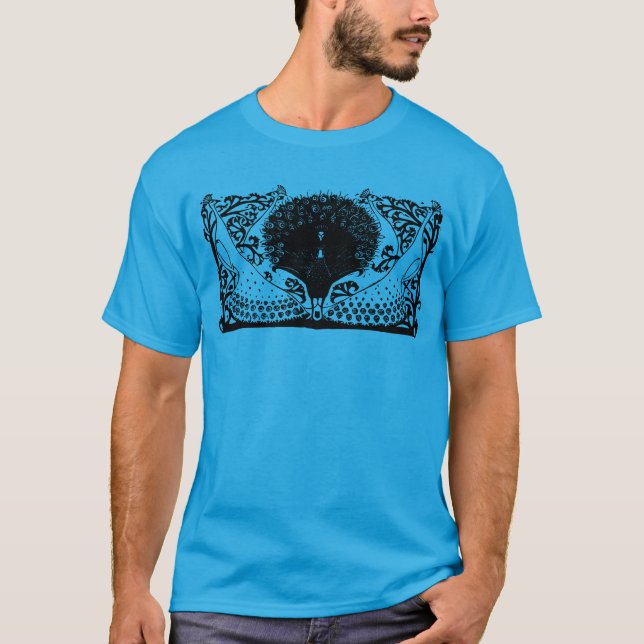 Nederländska konst & Crafts Peacocks T Shirt (Framsida)
