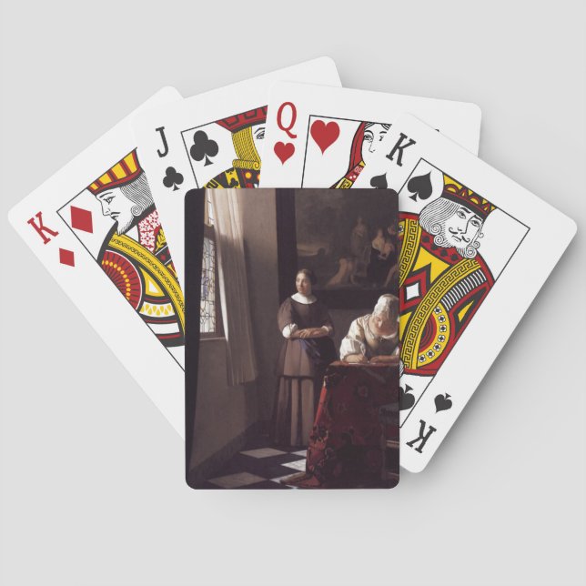 Nederländska konstnärer Vermeer Painting Casinokort (Baksidan)