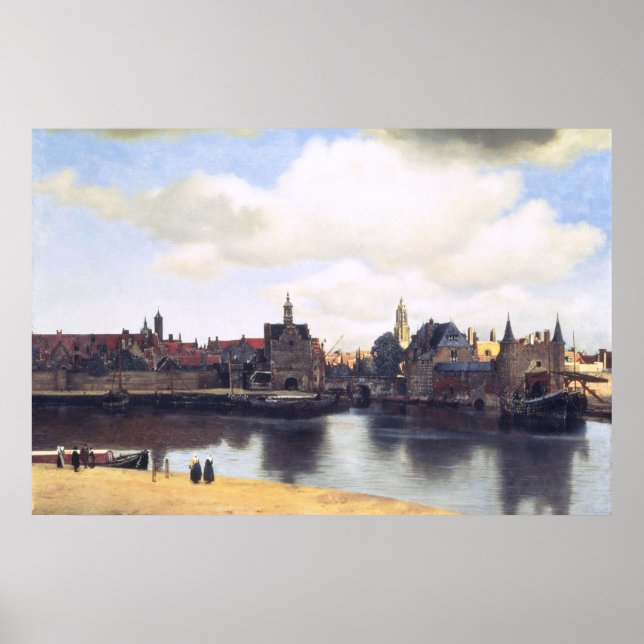 Nederländska konstnärer Vermeer Painting Poster (Framsidan)