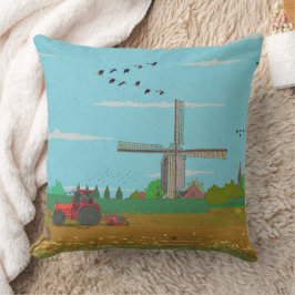 Nederländska Kvarn Landskap Nederländerna Kudde