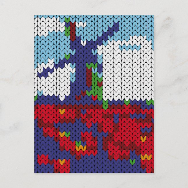 Nederländska kvarn vid fält vykort (Framsida)