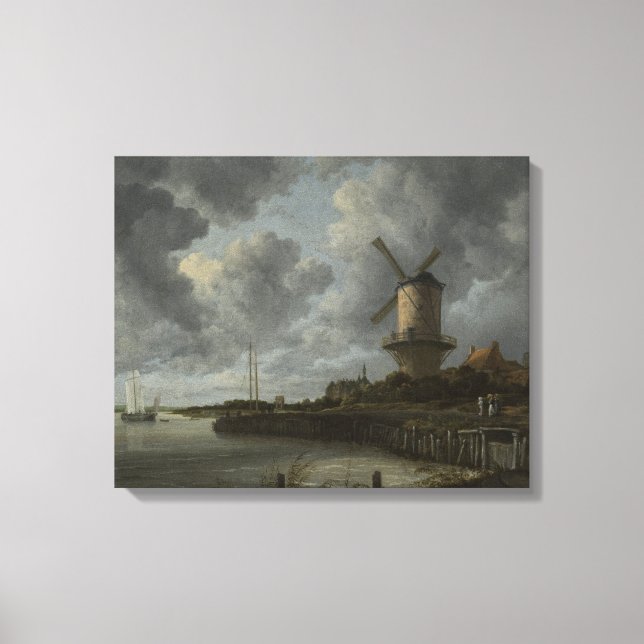 Nederländska kvarn Wijk bij Duustede, Ruisdael Canvastryck (Framsida)