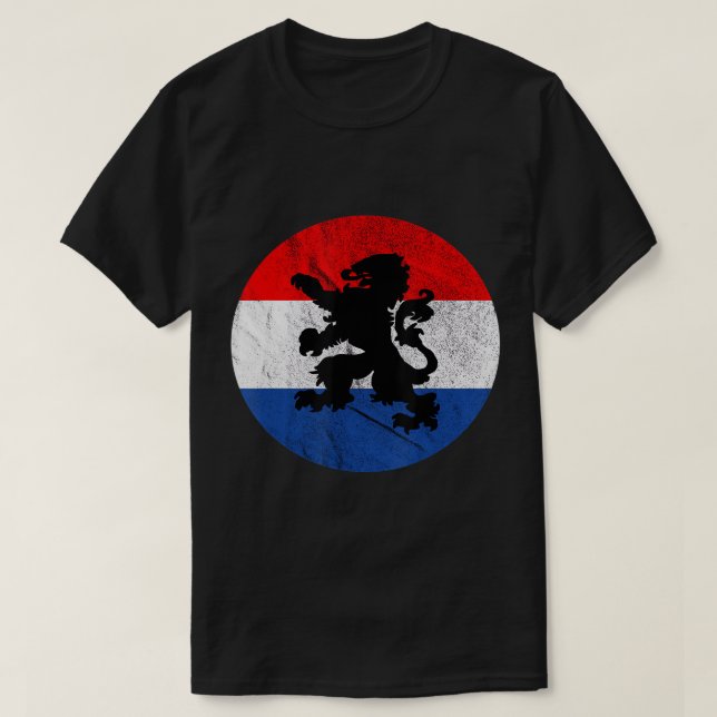 Nederländska Lejona Oranje-Vapenskölden Nederland  T Shirt (Design framsida)