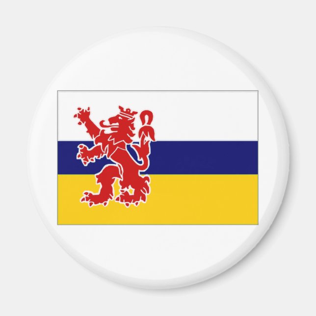 Nederländska Limburg-Flagga Magnet (Framsidan)
