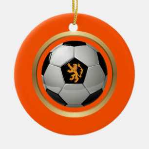 Nederländska Ocer Ball,Nederländska Lejon på Orang Julgransprydnad Keramik