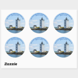Nederländska ön fyr, RI Round Sticker Runt Klistermärke