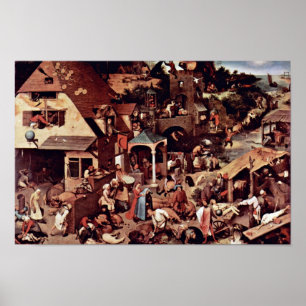 Nederländska ordspråk av Bruegel D. Ä. Pieter Poster