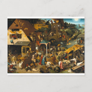Nederländska ordspråk av Pieter Bruegel den äldre Vykort