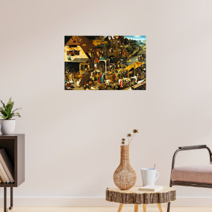 Nederländska Ordspråk, av Pieter Bruegel, Poster