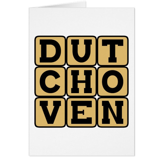 Nederländska Oven, Verktyg Hälsningskort (Framsidan)