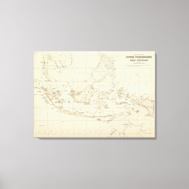 Nederländska Possessions i den indiska övärlden Canvastryck (Framsida)