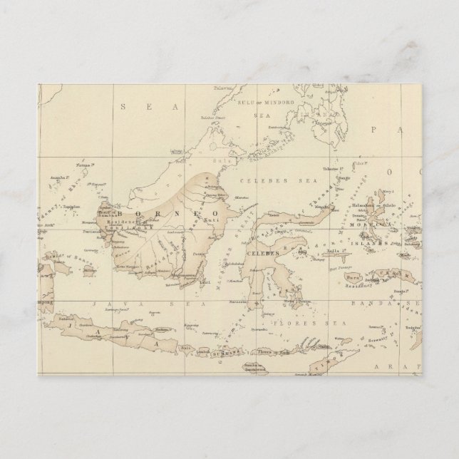 Nederländska Possessions i den indiska övärlden Vykort (Framsida)