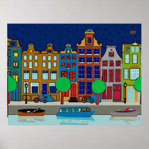 Nederländska radhus poster