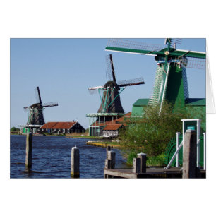 Nederländska Röda Grönten Zaansen Schans Nederländ Hälsningskort