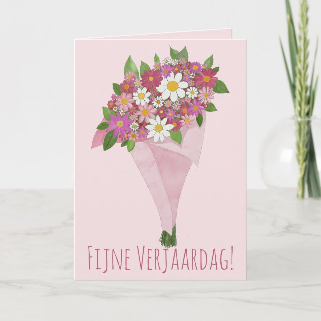 Nederländska Rosan av födelsedagen Kort (Framsida)