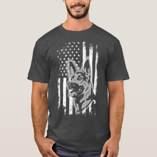 Nederländska shepherd American Flagga Patriotic Hu T Shirt
