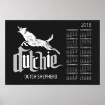 Nederländska Shepherd - Dutchie Calendar 2018