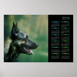 Nederländska Shepherd - Dutchie Calendar 2018 Poster