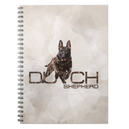 Nederländska shepherd - Dutchie Illustration Anteckningsbok