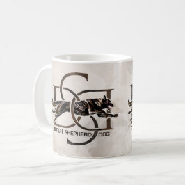 Nederländska shepherd - Dutchie Illustration Kaffemugg