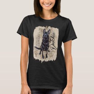 Nederländska shepherd - Dutchie Illustration T Shirt
