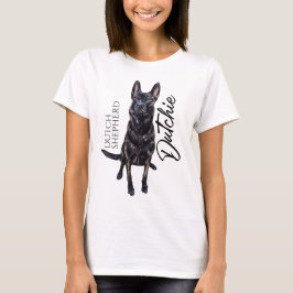 Nederländska shepherd - Dutchie Illustration T Shirt