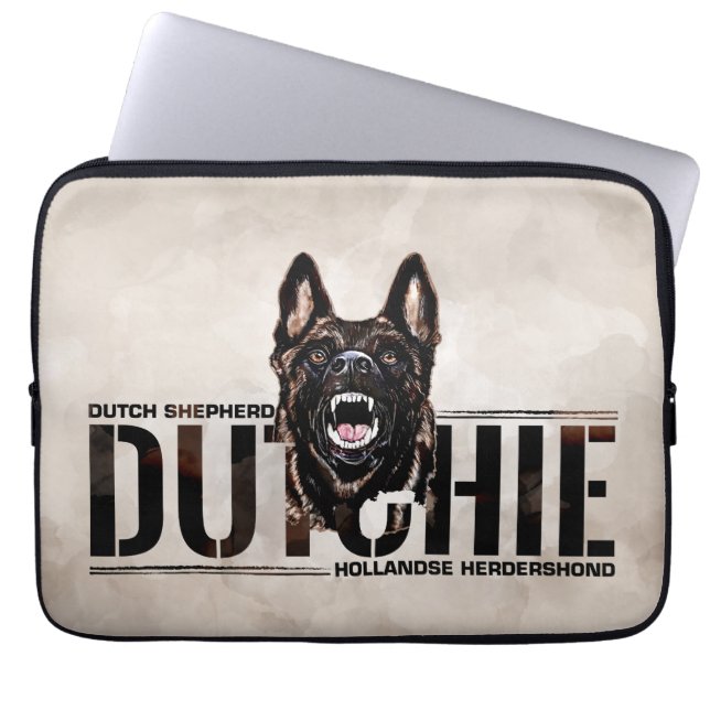 Nederländska shepherd-Hollandse Herdershond Laptop Fodral (Framsidan)