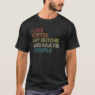 Nederländska Shepherd Hundägare Coffee Älskare Fun T Shirt