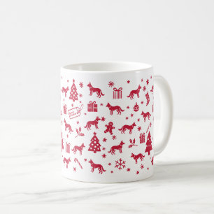 Nederländska shepherd-juldesign kaffemugg