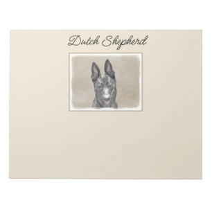 Nederländska shepherd Painting - Cute Original Hun Anteckningsblock