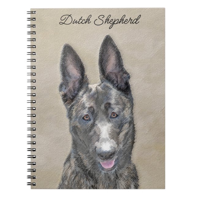 Nederländska shepherd Painting - Cute Original Hun Anteckningsbok (Framsidan)