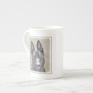 Nederländska shepherd Painting - Cute Original Hun Benporslin Mugg