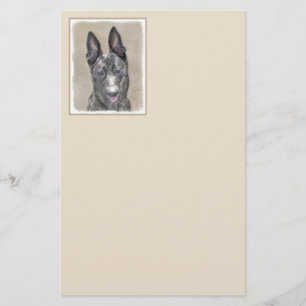 Nederländska shepherd Painting - Cute Original Hun Brevpapper