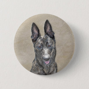 Nederländska shepherd Painting - Cute Original Hun Knapp