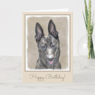Nederländska shepherd Painting - Cute Original Hun Kort