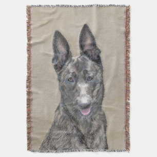 Nederländska shepherd Painting - Cute Original Hun Mysfilt