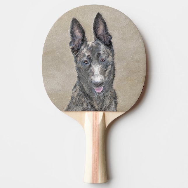 Nederländska shepherd Painting - Cute Original Hun Pingisracket (Framsidan)