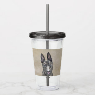 Nederländska shepherd Painting - Cute Original Hun Take Away Mugg