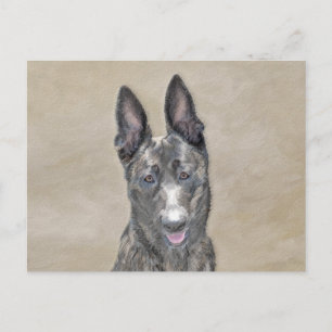Nederländska shepherd Painting - Cute Original Hun Vykort