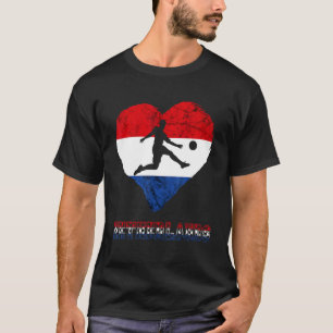 Nederländska Soccer Heart Nederland Flagga Dutc T Shirt