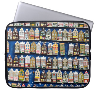 Nederländska souvenirer, Amsterdams gata scen. Laptop Fodral