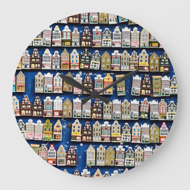 Nederländska souvenirer, Amsterdams gata scen. Stor Klocka (Framsida)