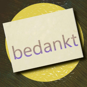 Nederländska språket tack kort