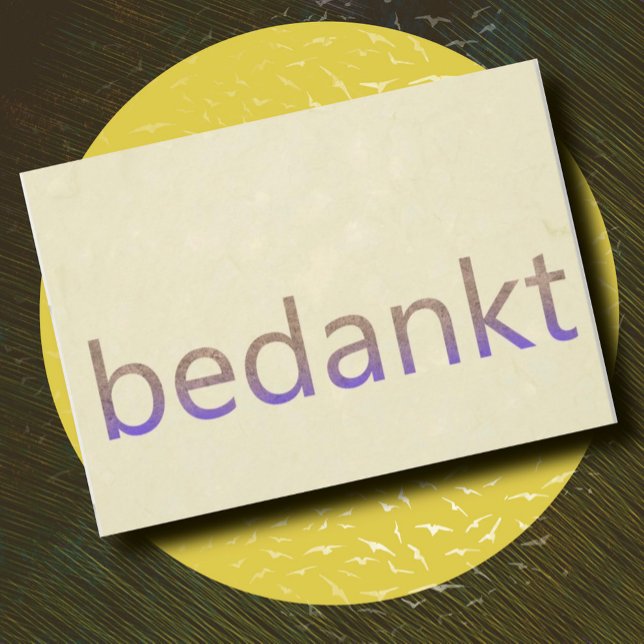 Nederländska språket tack kort (Skapare uppladdad)