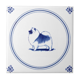 Nederländska Stil Keeshond Kakelplatta